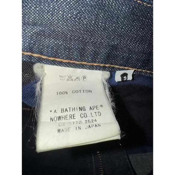 Bape A Bathing Ape Vintage Denim Jeans Mens Sz Large 33x33 - Picture 5 of 8
